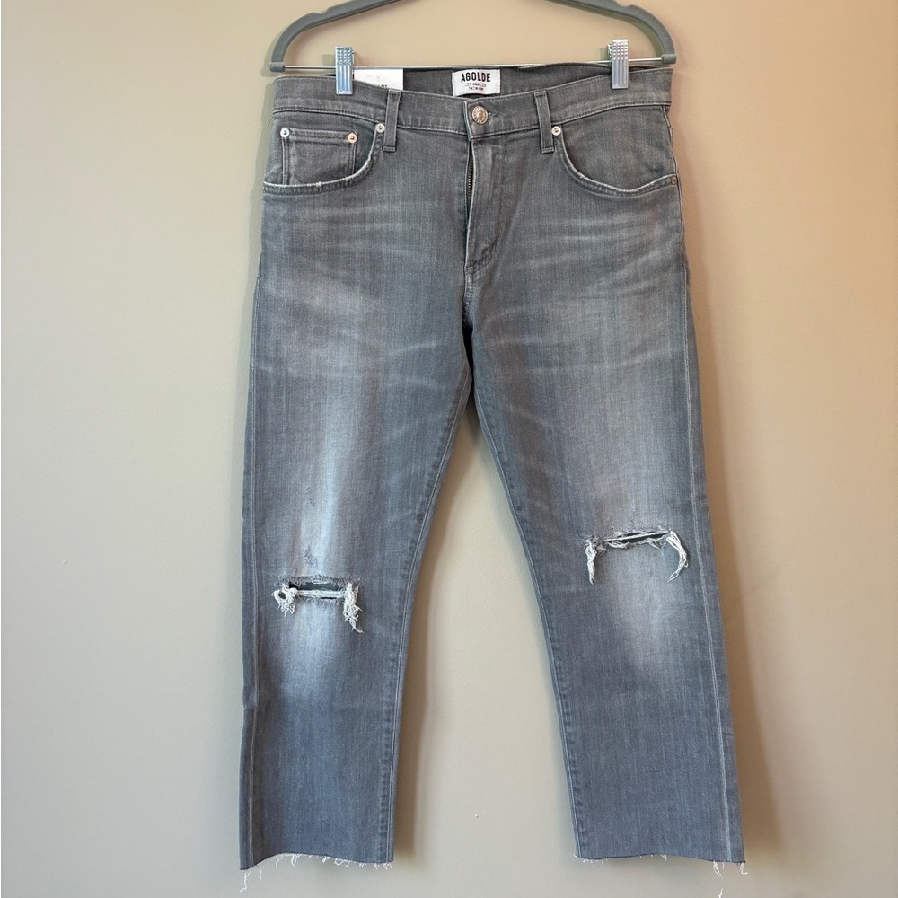 NEW AGOLDE Slim Fit Bedford Grey Denim Women's Size 31 - Picture 16 of 16